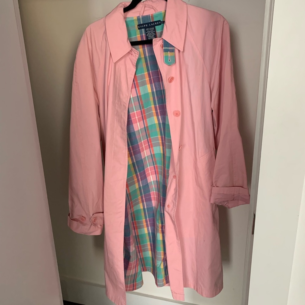 Ralph Lauren pink trench coat
